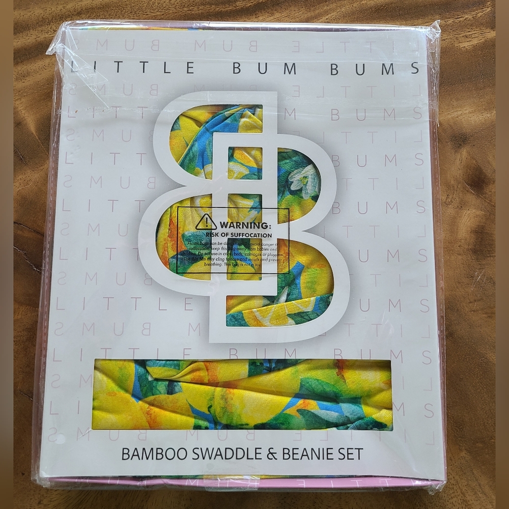 Little Bum Bums Bums & Roses swaddle set Lemons Sunny Summer Lemon